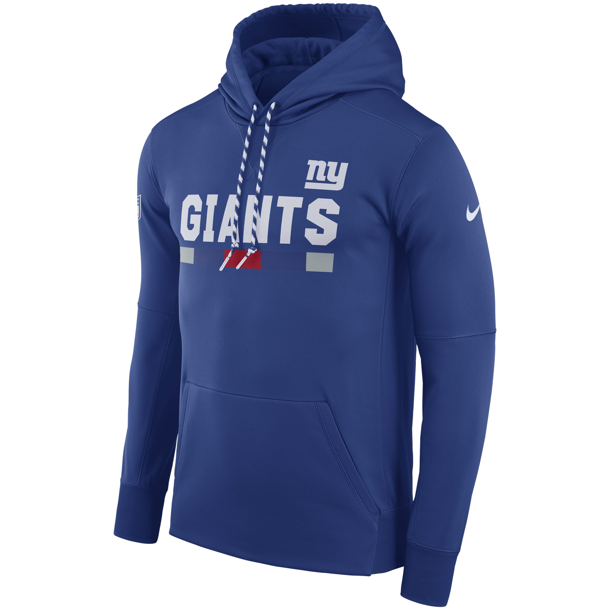 NFL Men New York Giants Nike Royal Sideline ThermaFit Performance PO Hoodie